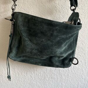 Rebecca Minkoff M.A.B. Green Suede Shoulder Bag